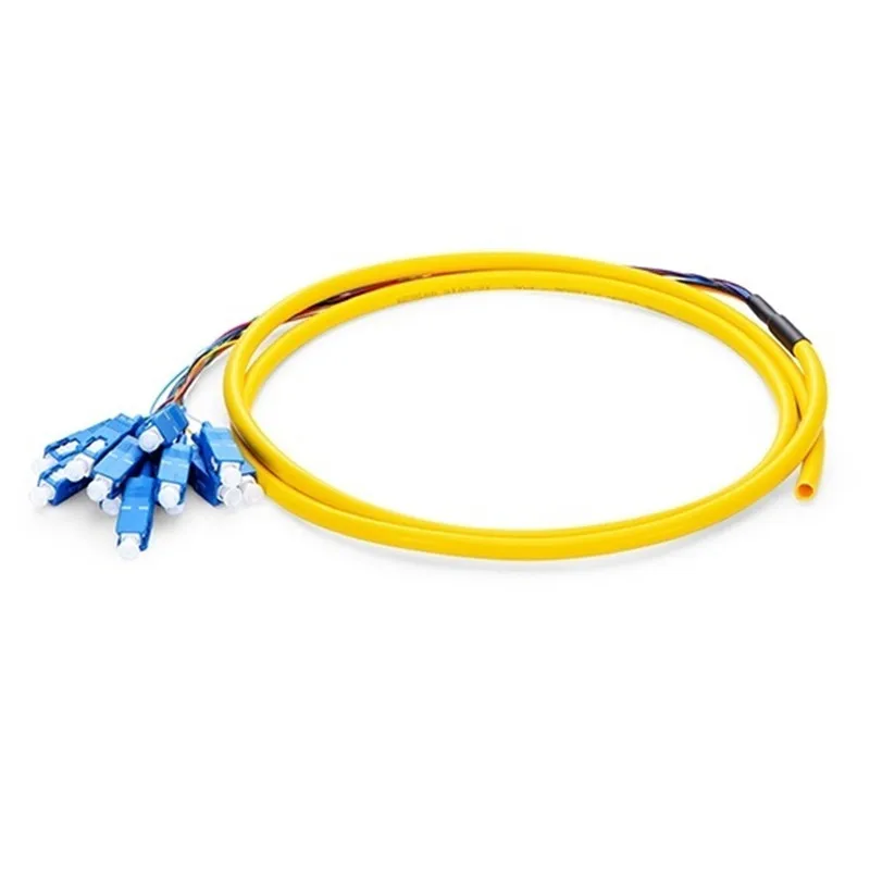 10PCS/LOT 1.5m (5ft) SC UPC 12 Fibers OS2 Single Mode Bunch PVC (OFNR) 0.9mm Fiber Optic Pigtail