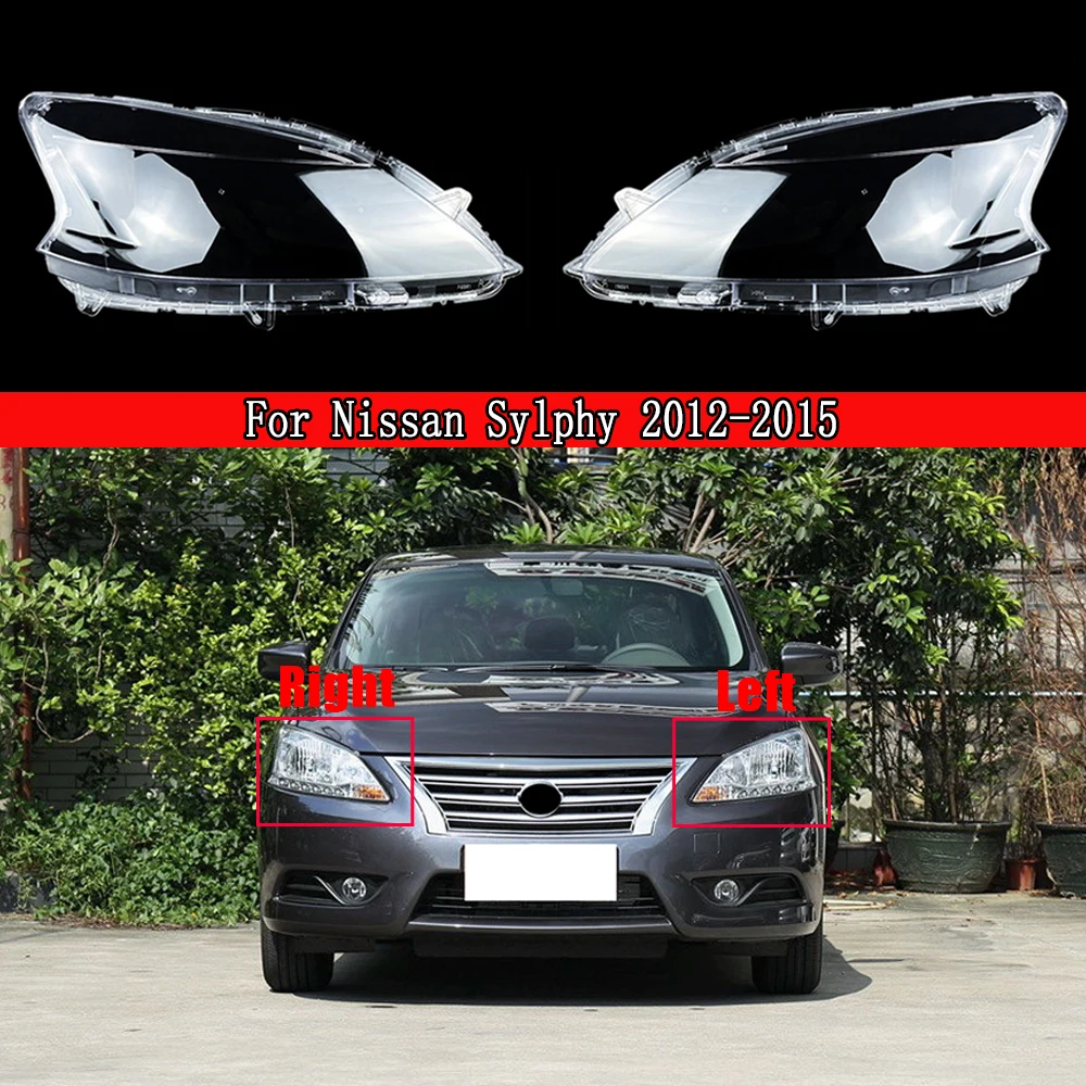 

For Nissan Sylphy 2012 2013 2014 2015 Headlamp Cover Headlight Shell Transparent Lens Plexiglass Replace Original Lampshade