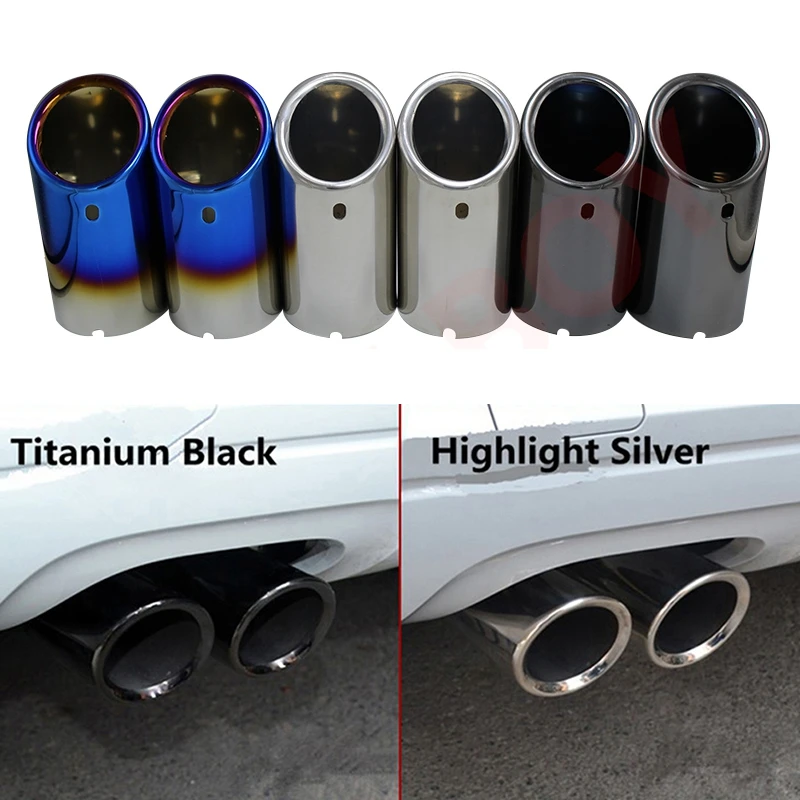 

For Audi A1 A3 A4 A4L A5 Q5 B8 Car Exhaust Tailpipe Muffler Tube Covers Auto Accessories