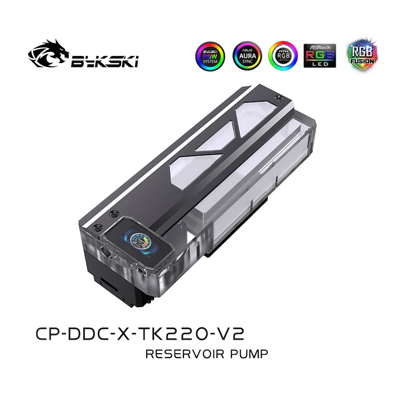 Bykski Matowe Akrylowe Kwadratowe Zbiorniki na Pompę CP-DDC-X-TK220-V2 CP-DDC-X-TK180-V2 Zbiornik Wodny do Chłodzenia Wodnego PC