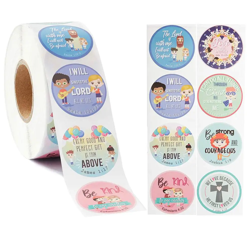 Reward Stickers Encouragement Sticker Roll for Kids Motivational Stickers with Catoon People  for Students Teachers