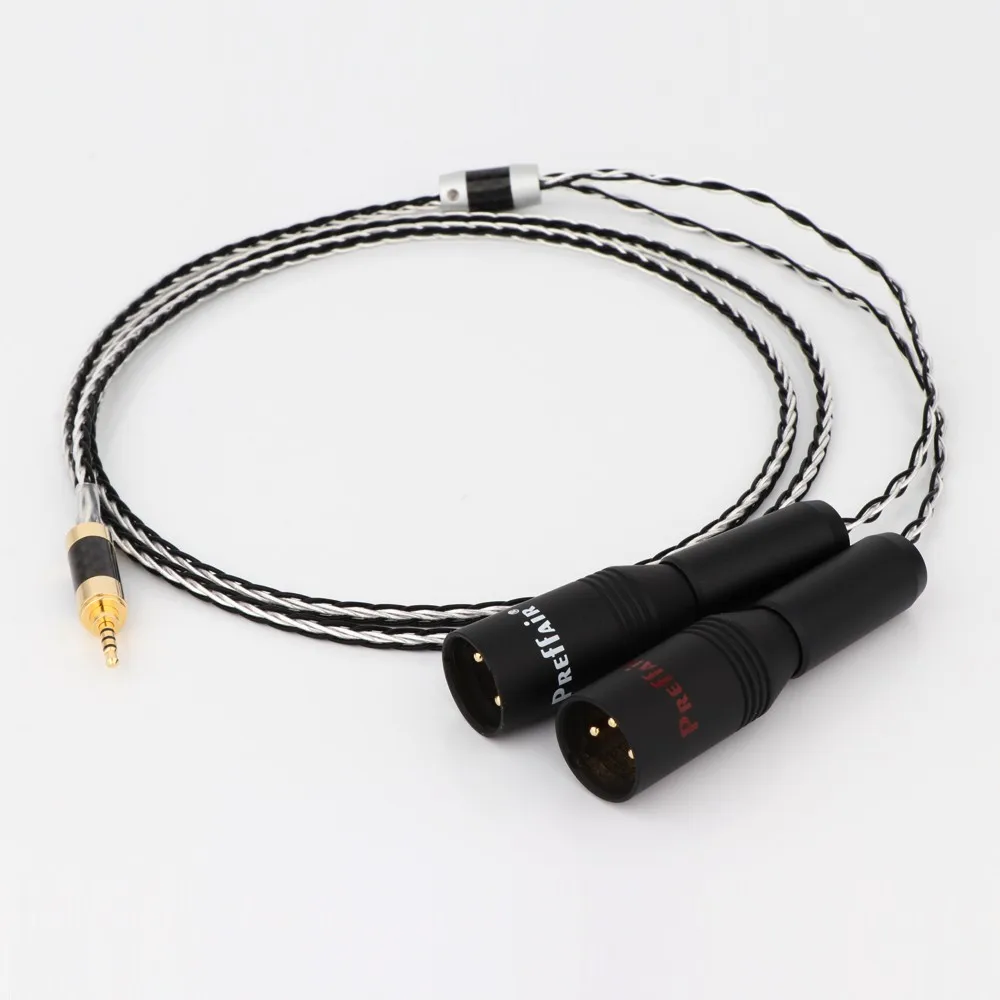 

HiFi 2.5/4.4mm TRRS Balanced Male to 2x 3pin XLR Female Cable 2.5mm to XLR Balanced OCC Silver Plated Adapter Cable TOP