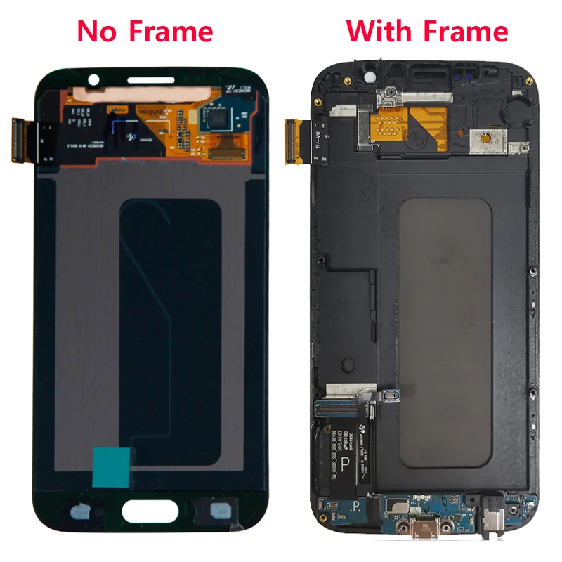 شاشة Lcd لسامسونج غالاكسي s6 g920 g920f ، شاشة تعمل باللمس ، تجميع محول الأرقام ، استبدال ، قطع غيار إصلاح ، اختبار