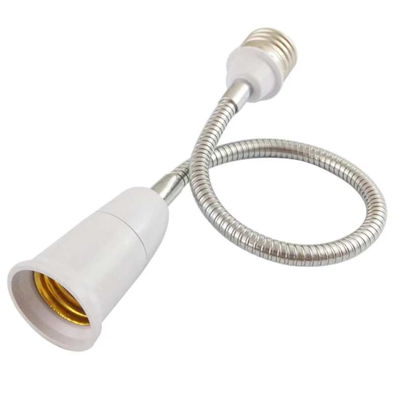 6pcs New Flexible E27 to E27 LED Lamp Base Bulb Socket With 20CM 25CM 30CM 40CM Extension Light