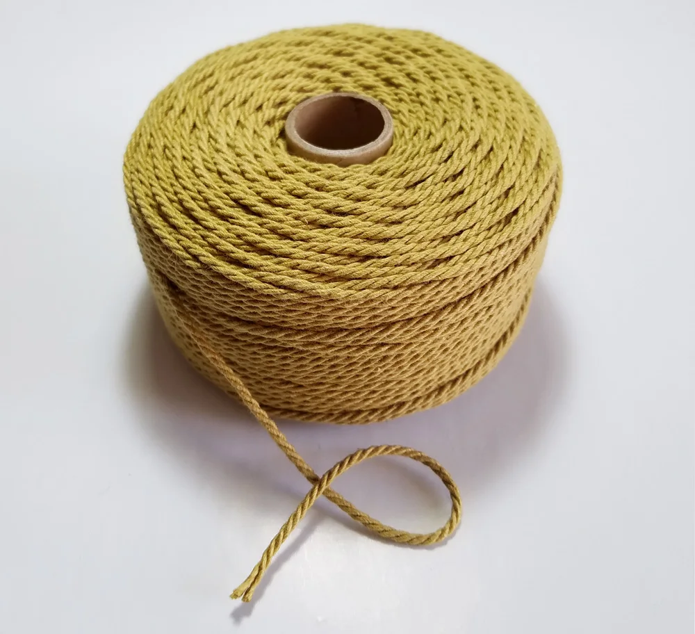 Thicker 100% Cotton rope 60m/roll colorful twine macrame cords  for party wedding decoration accessory DIY