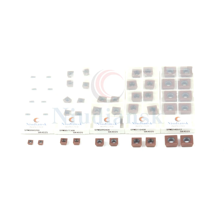10 шт. SPMG060204 SK2025 SPMG07T308 SK4025 токарный станок с ЧПУ, квадратные фрезерные вставки, быстросверлильные острые кромки, прочные и износостойкие