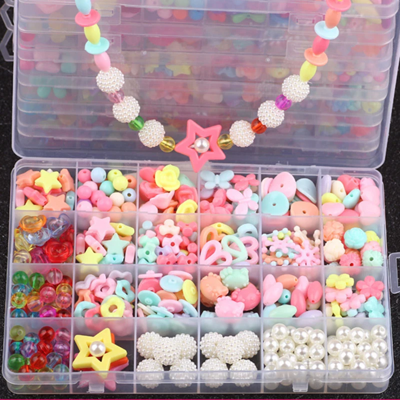 Kit de fabrication de perles bricolage, ensemble de Bracelet, jouets pour filles de 5, 6, 7, 8 ans, bijoux, artisanat d\'art, collier intellectuel