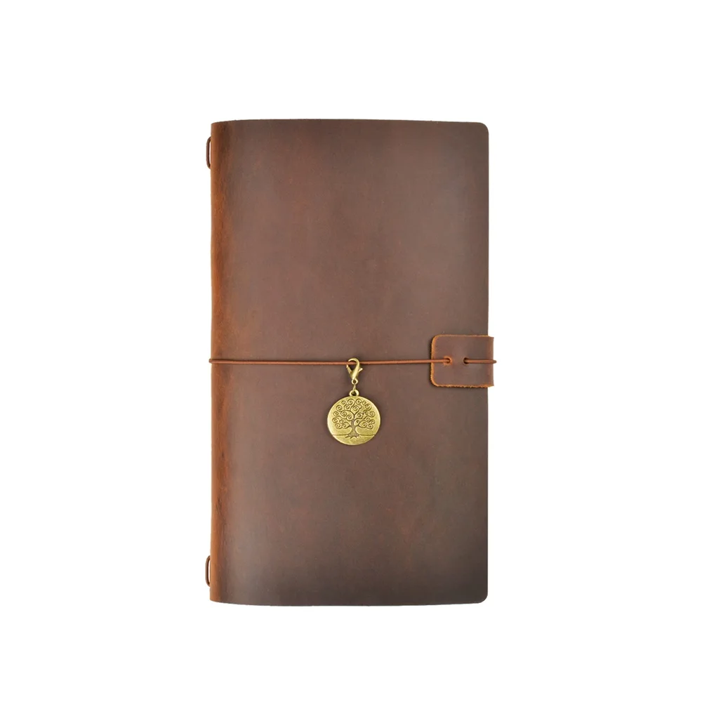 Travel Notebook Retro Leather Journal DIY Handmade Vintage Planner Note Book Portable Sketchbook Teacher School Gift 192 Pages