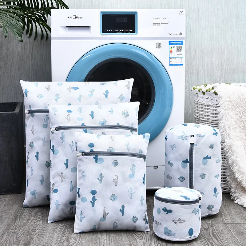 5 Sizes Exquisite Printing Washing Bag for Bra Socks Lingerie Wash Bag Multifunction Wash Organizer Underwear Laundry Bag Basket