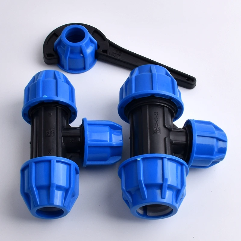 

1Pc 20/25/32/40/50mm Hi-quality PPR PE Reducing 3-Way Water Tube Connector Pipe Fittings Garden Agricultural Irrigation System