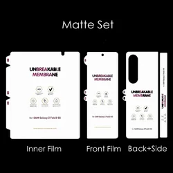 Front Back Matte Soft Hydrogel Film For Samsung Galaxy Z Fold 7 SE 6 5 4 3 2 W25 W24 W23 Clear Screen Protector Anti Fingerprint