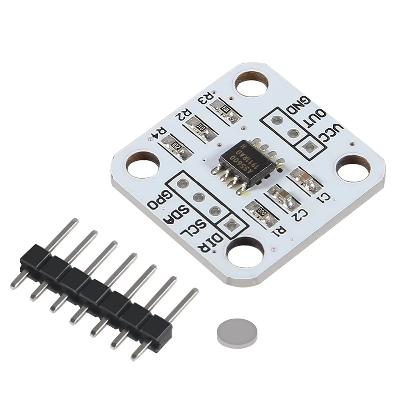 5Pcs AS5600 Magnetic Encoder Magnetic Induction Angle Measurement Sensor Module 12bit High Precision