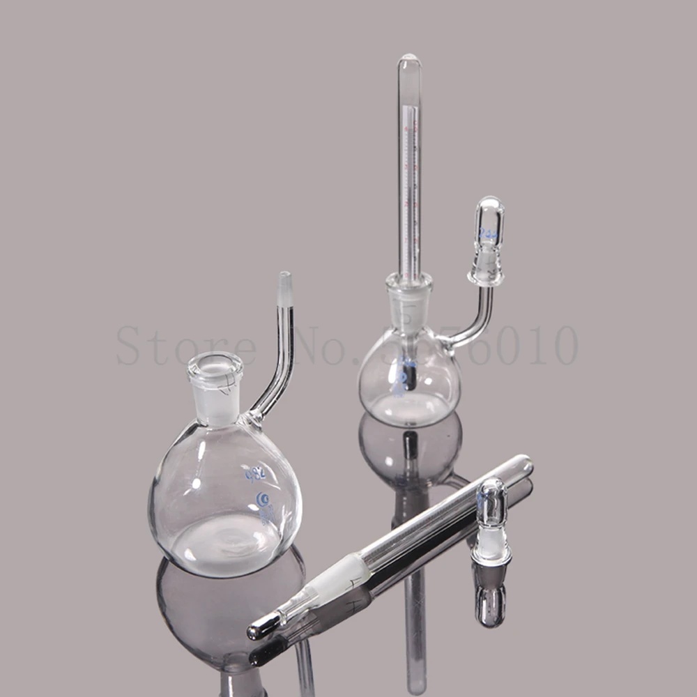 25 50mL Lab Glass Pycnometer with Thermometer Specific Gravity Bottle Picnometer Laboratory Equipment