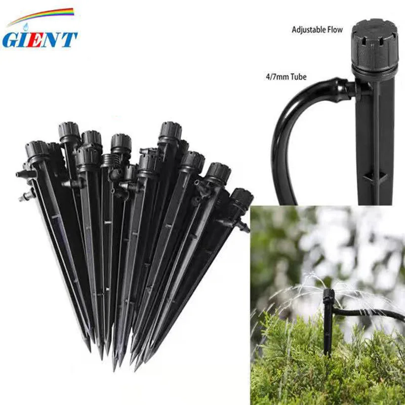 

10-300Pcs 360° Adjustment Micro Drip Irrigation System Inserting Ground Garden Watering Aspersor Drip Irrigation