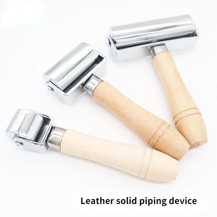 Leather Roller Push Wheel Diy Leather Pressing Tool Solid Leather Piping Iron Roller