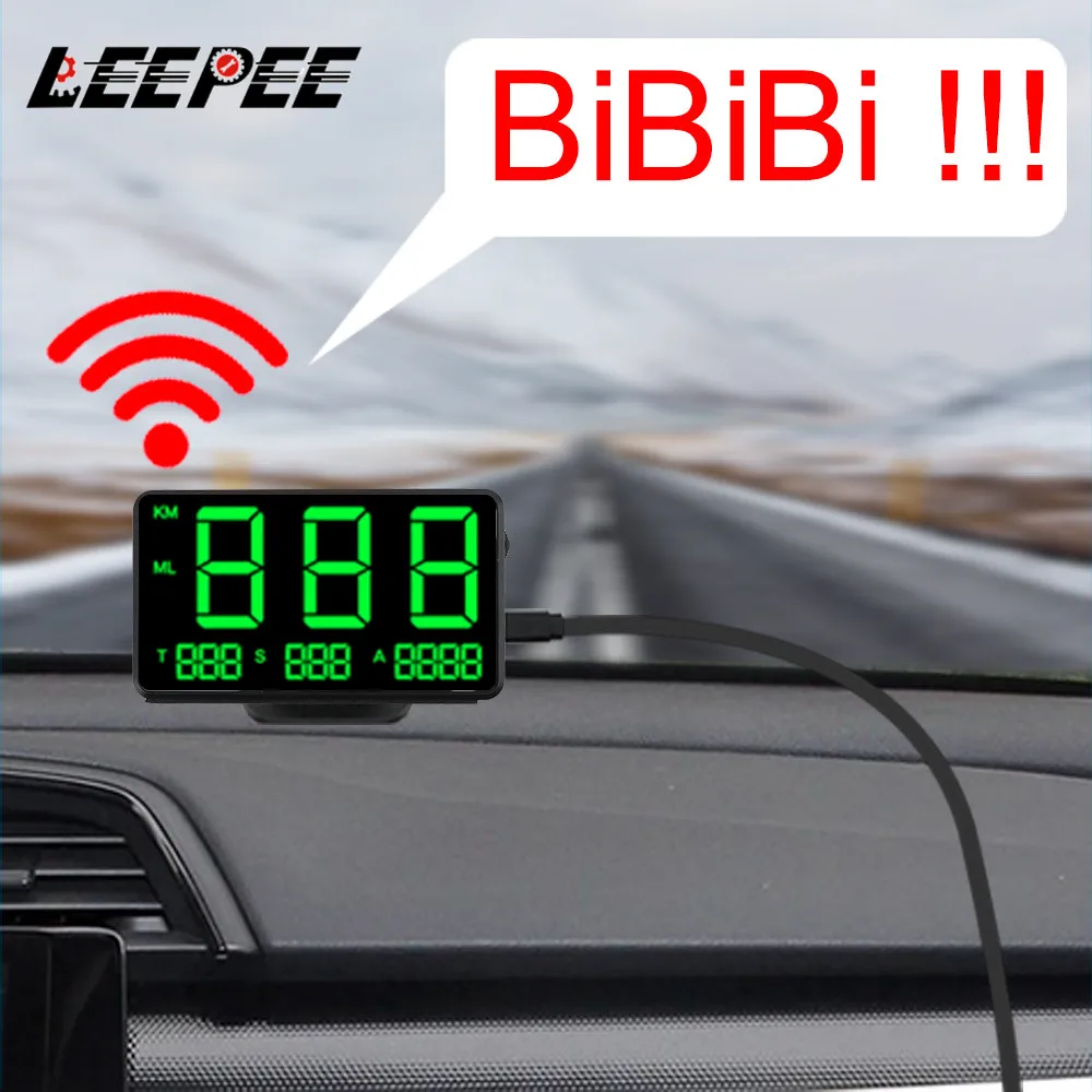 C60s C80 HUD Car Head Up Display GPS Speedometer Odometer Altitude Display Dashboard Projector LED KMH Speed Alarm Accessories