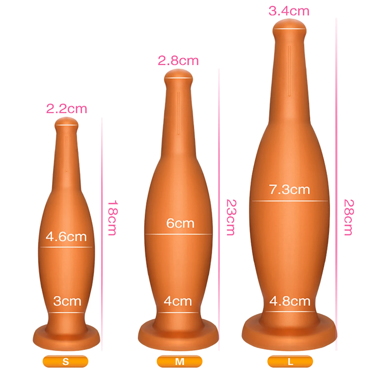 Oversized Liquid Silicone Anal Plug Dildos Imitation Wine Bottle Anal Dilator Big Butt Plug Stimulates Vagina and Anus Sex Toys