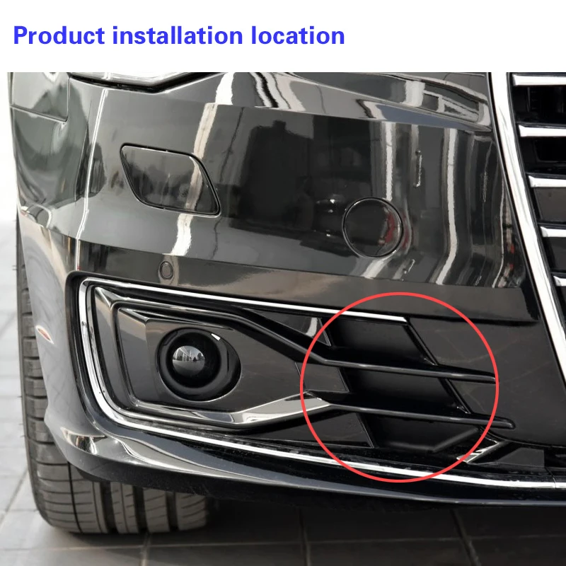 4G0807245 4G0807246 for Audi A6 C7 2016-2018 Front anti fog lamp frame grille bottom plate front bar lower middle screen baffle