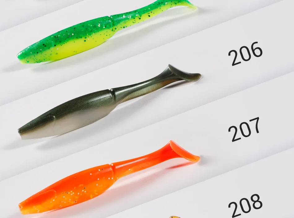 NOEBY Silikon-Weichköder, 7 cm, 10 cm, 12,5 cm, 15 cm, Shad, künstlicher weicher Köder, Swimbait, Raubtier, weicher Köder, Forelle, Hecht, Angelköder – Detail 6
