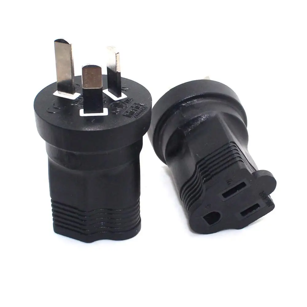 AU to US NEMA 5-15R Power Adapter Converter, Australian Male to Female American Standard 3 Prong Power Plug Adapter Connector