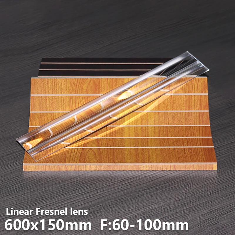 

Linear Fresnel lens 600x150mm F100mm 5 focal lengths Linear focusing Striped spot Special lighting UV curing lamp Wall lamp