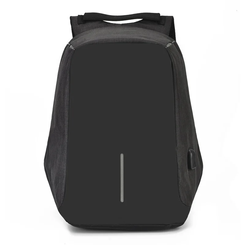 Backpack 15 Inch Unisex Solid Softback Zipper Casual Backpack Simple Backpacks For Women Anti Theft Backpack USP Rechargeable