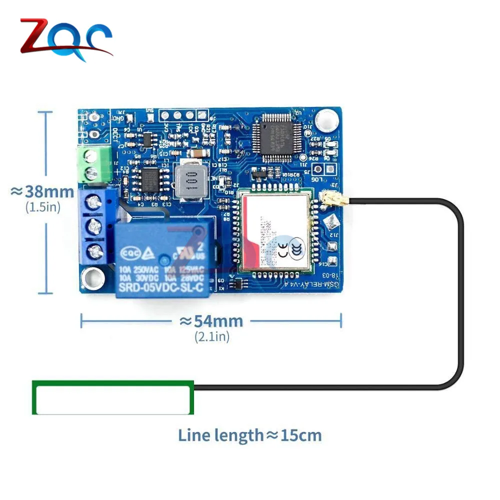 1 Channel Relay Module SMS GSM Remote Control Switch SIM800C STM32F103CBT6 for Greenhouse Oxygen Pump