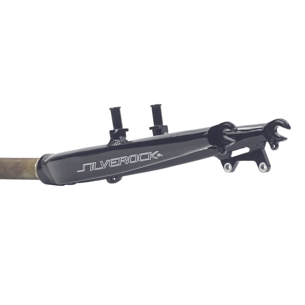 SILVEROCK  MINI-02D Alloy Bike Rigid Fork 20inch 406 451 For Mini velo Folding Bike Frame Disc V Brake Bike Fork,1 1/8\