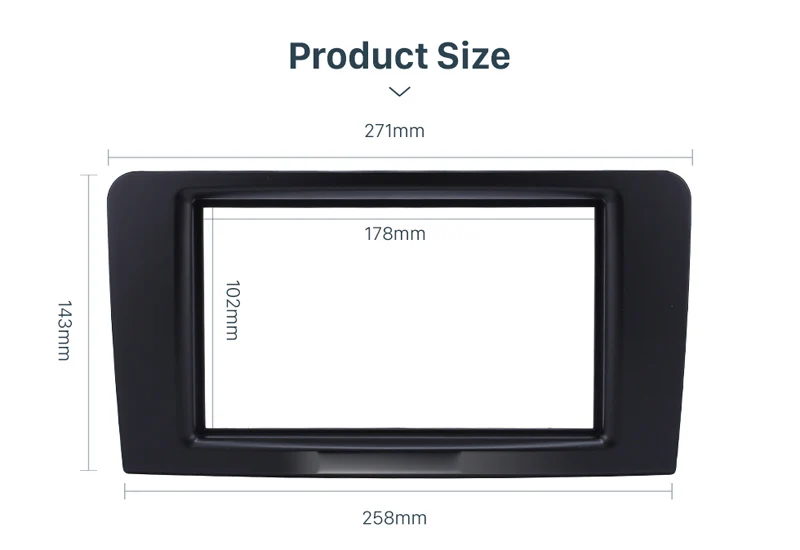 2 Din car Radio Fascia For Benz ML class ML350 R230 ML400 Car Audio Frame Fascia gps navigation fascia panel is suitable