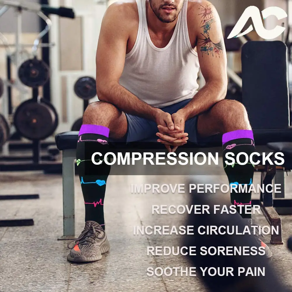 Dropship Compression Stockings Unisex Sports Socks Varicose Veins Socks Football Running Socks Wholesales Pack/Lot/Set Men Socks