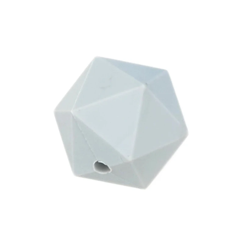 LOFCA 50 stücke Icosahedron Silikon Perlen BPA FREI Food Grade Silikon Zahnen Perlen Für Baby Schnuller Kette Beißring Kauen Spielzeug geschenk