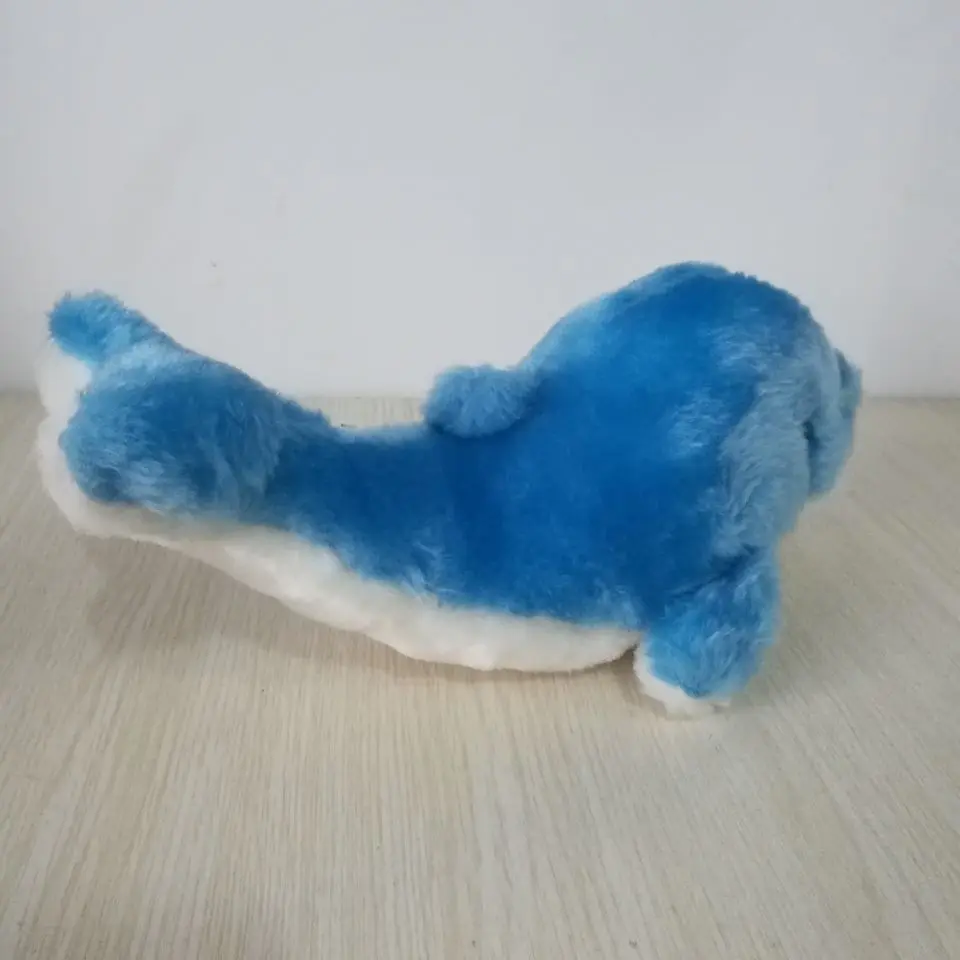 Animal marino de aproximadamente 27cm, encantador delfín azul, muñeco de peluche, regalo de cumpleaños w1254