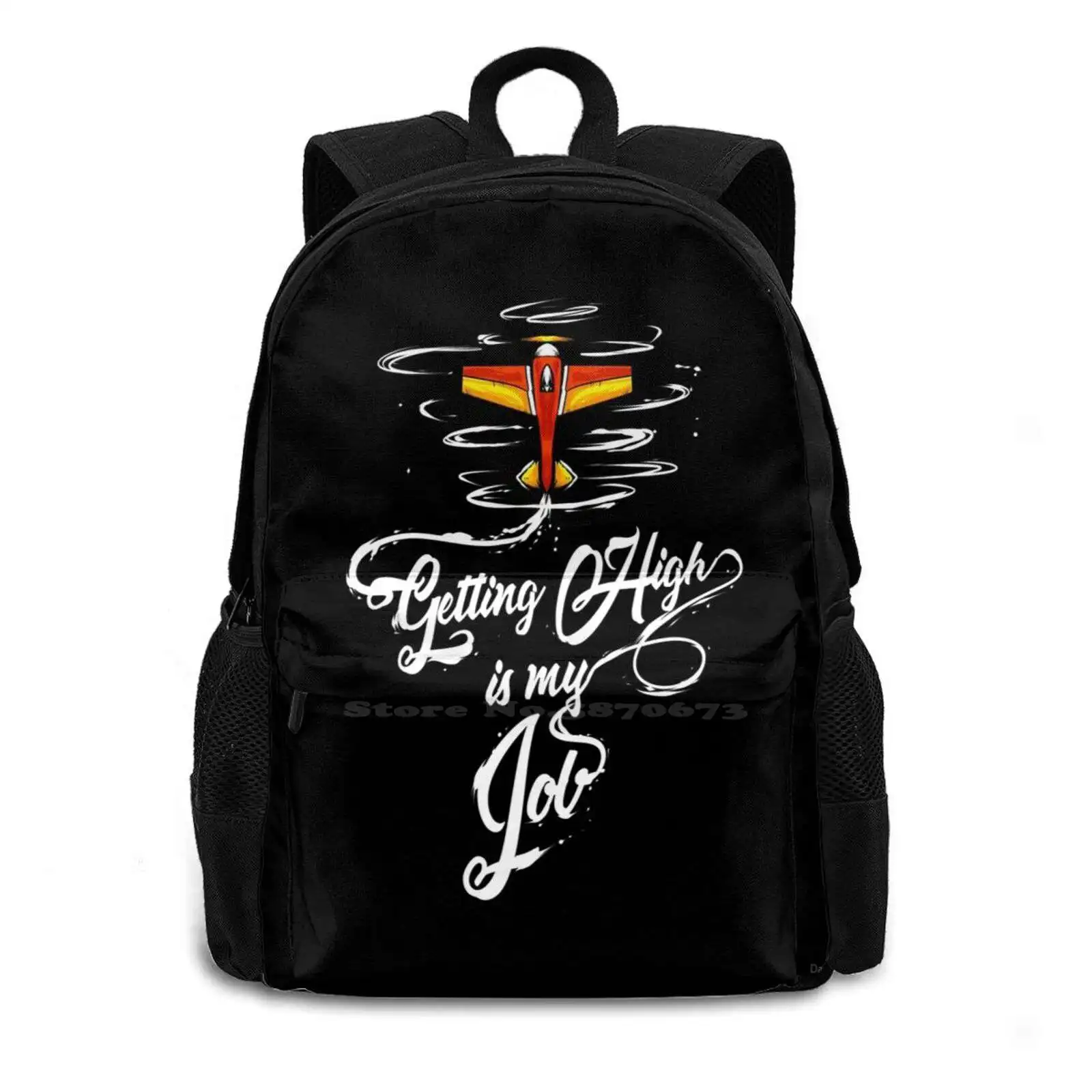 Airplane Pilot Funny Air Flight Attendant School Bag Big Capacity Backpack Laptop 15 Inch Pilot Pilot Co Pilot Funny Pilot