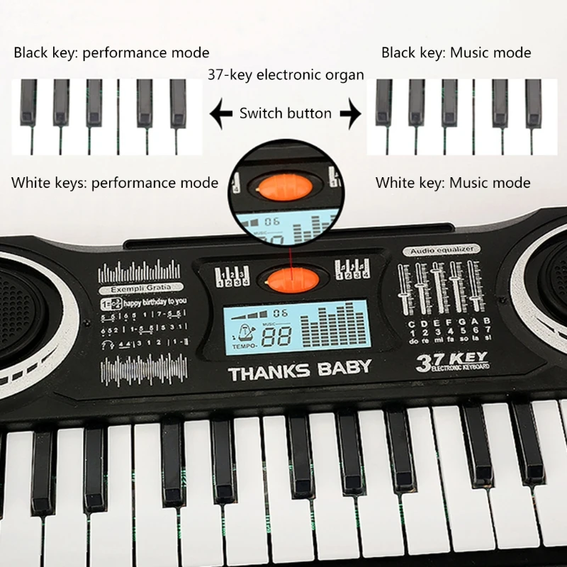 Multi-function Keyboard Piano Toys Education Musical Instrument Gift for Boys Girls Music Keyboard Electric Organ P31B