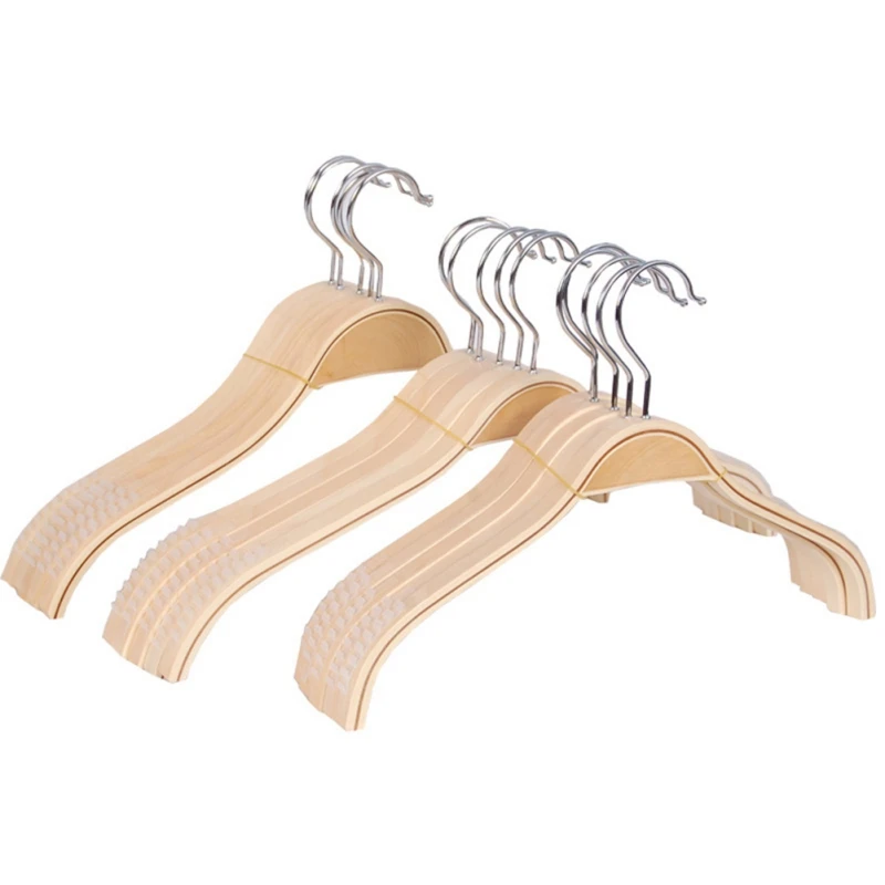 1PCS High-Grade Hanger Wide Shoulder Wooden Coat Clothes Shirts Hanger For Adult Children Groove Heavy Duty Strong Suit Hanger #