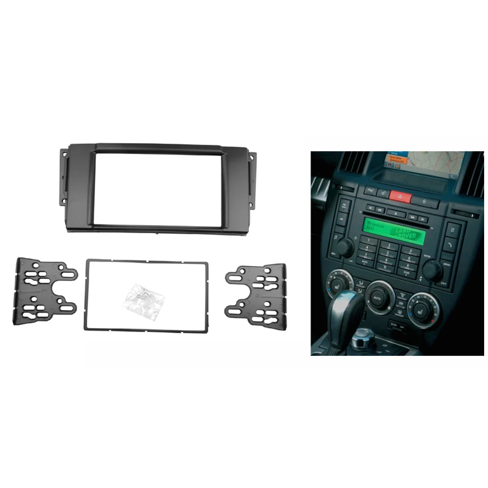 Double Din Fascia for Land Rover Range Stereo Panel Dash Mount DVD Trim Kit Installation Refitting Adaptor Bezel CD GPS Frame