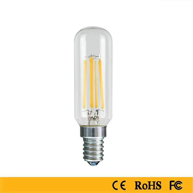 Vintage Glass LED Lamp T25 Tubular LED Filament Bulbs 4W 8W Retro Chandelier Pendant Lamp E14 220V Warm Cold White Edison Bulb