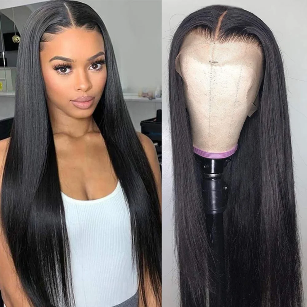 HD Lace Frontal Wig 13x6 Human Hair Wigs Straight Lace Front Wig With Baby Hair Pre Plucked Bleached Knots 100% Human Hair Wigs