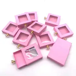 Wholesale Empty Eyelash Packaging Luxury Square Drawer Box Strip Eyelash Packaging Box Lash Boxes коробки для упаковки