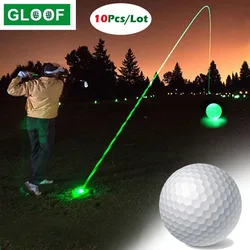 Bolas de Golf nocturnas, luminosas, brillantes, reutilizables, 10 unidades por lote