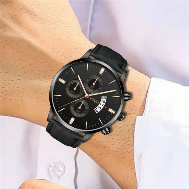 

2019 Casual Man Watches Sport Watch Analog Quartz Wristwatches Business Watches Leather Strap Men Wristwatch Horloges Mannen