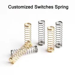 Mechanical Keyboard Switch Spring Customized Gold-Plated Silver Gaming Springs For Cherry Gateron Jwick Mx Switch DIY Repair