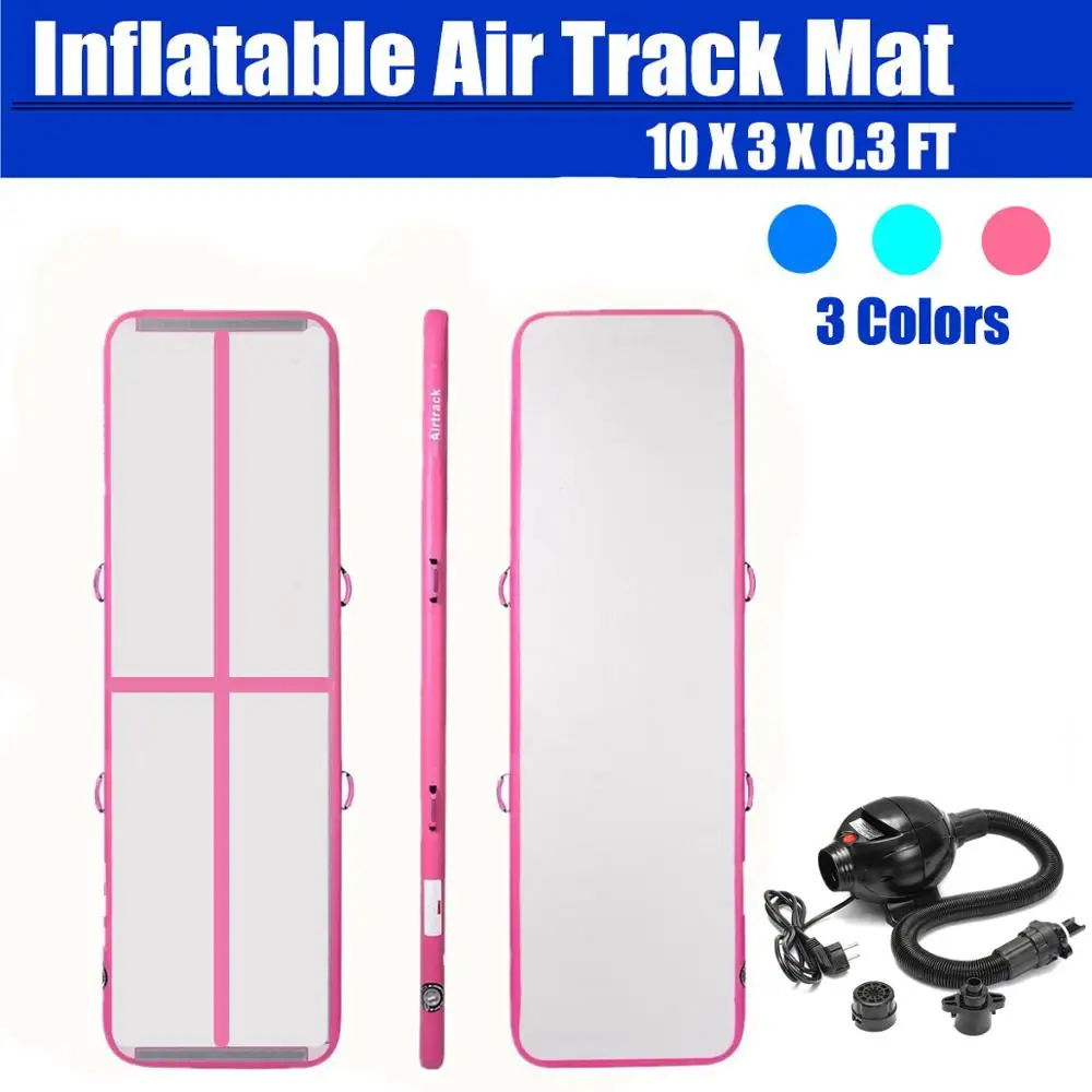 

Air Track 10ft 13ft 16ft Airtrack Gymnastics Tumbling Mat Inflatable Tumble Track with Electric Air Pump for Home use