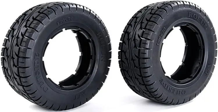 Highway Tire Skin 2pc 190X70 for 1/5 Scale LOSI 5IVE-T Kingmotor X2 Rovan Rofun LT SLT V5 5S TRUCK RC CAR PARTS