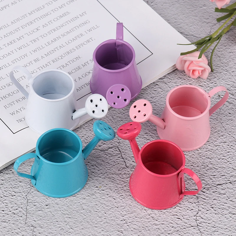 1/12 Metal Watering Can Garden miniature Decoration for Children Kids Dolls Accessories Dollhouse Miniature Furniture Toys