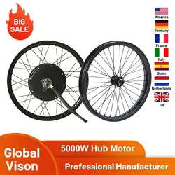 QS V3 205 48v-120v 5000w electric bike hub motor wheel kit macthing with front wheel with hub 20mm e bike kit