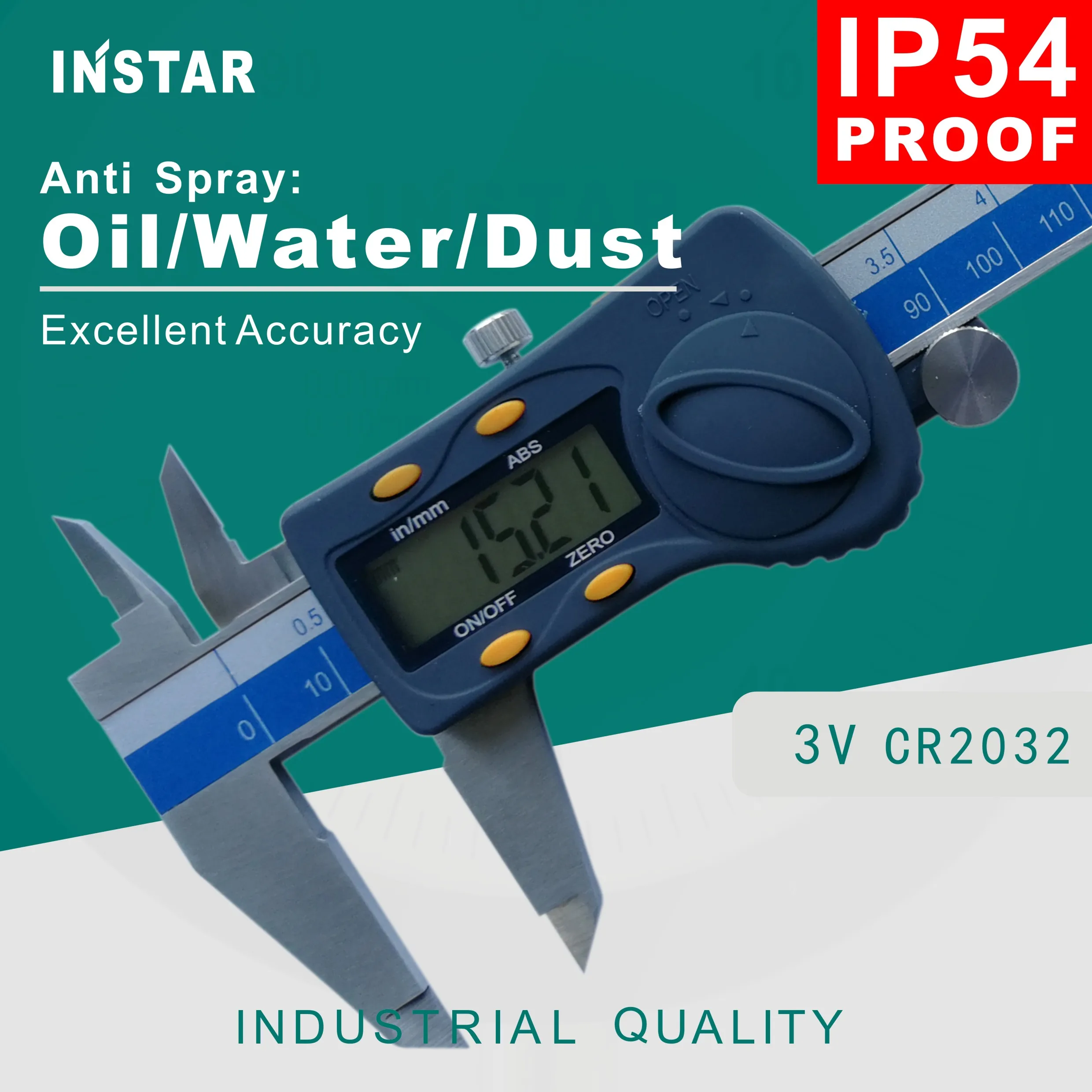 

INSTAR Digital Caliper Stainless Steel ABS 0-150mm/6" x 0.01mm Industrial Quality Vernier Caliper Depth Gage