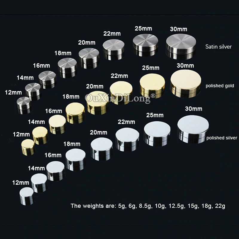 200PCS Satin Brushed/Polished/Golden Solid Copper Decorative Standoff Cover Caps 12mm-30mm Advertise Screw Caps Screw Lids FG331