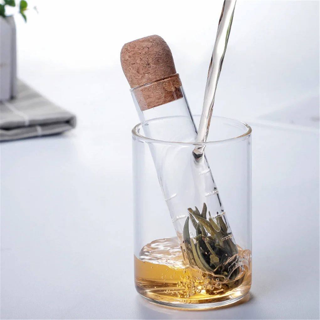 Creative Tea Infuser Teapot Test Tube Tea Strainer Herb Infuser Transparent Pipe Tea Infusing Utensils Kitchen Accessories