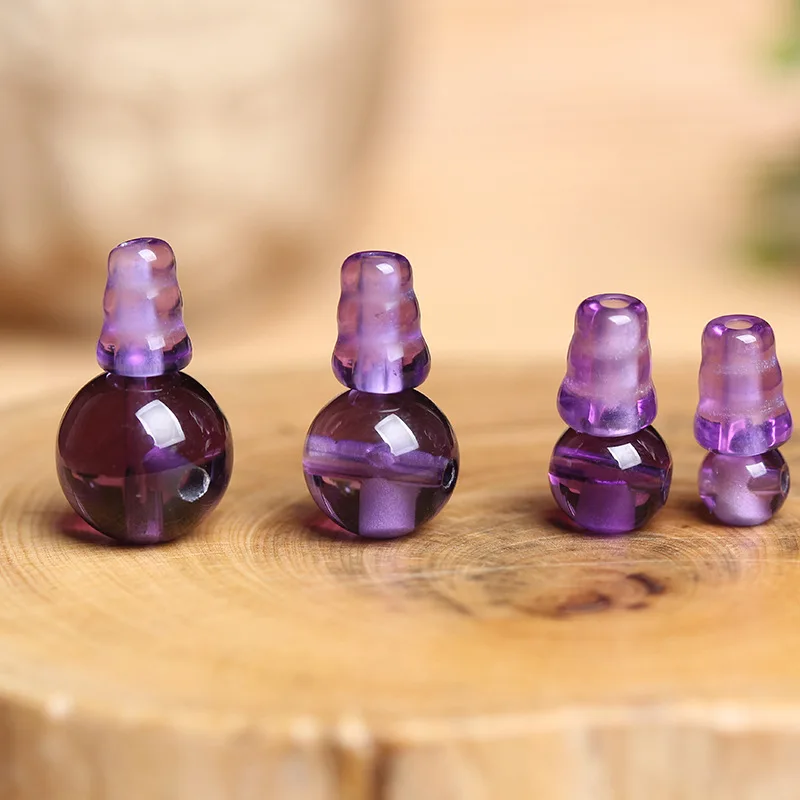 4A Natural Amethyst Buddha T Joint T Head  Single Bead DIY Jewelry Making